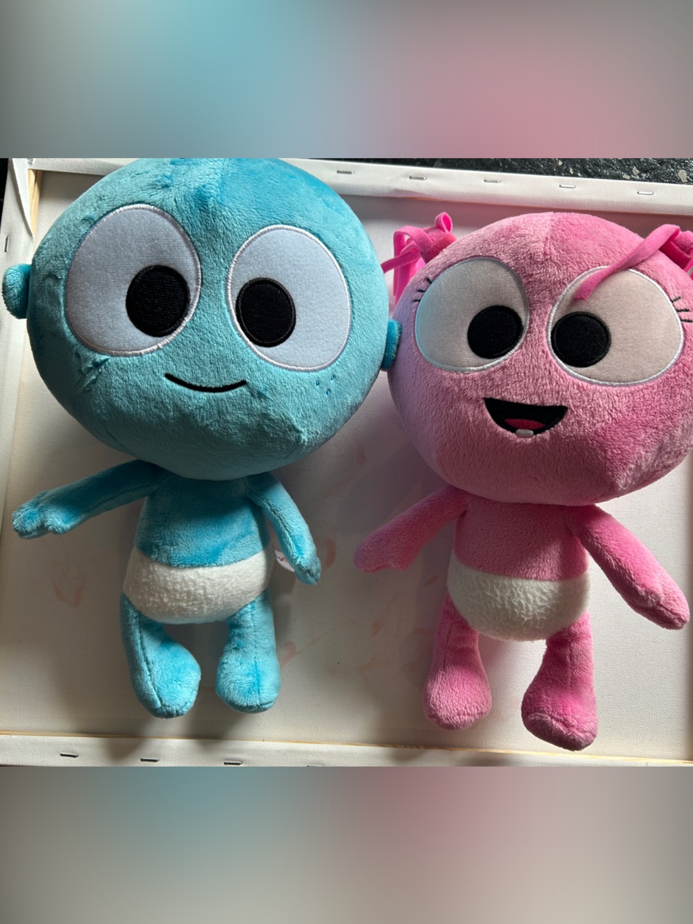 Babyfirst Goo Goo & Gaa Gaa Plush Blue & Pink Cartoon Buddy Plush Set for Kids